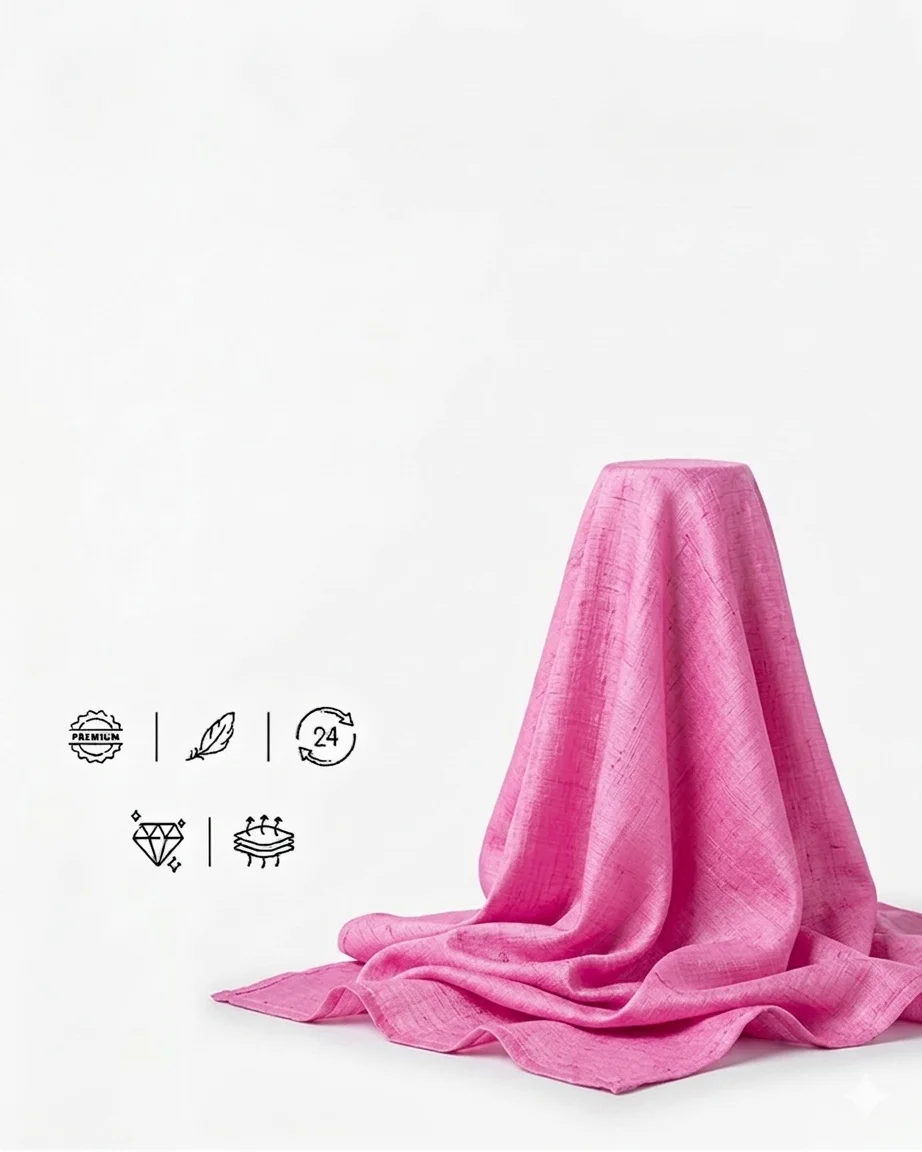 Tussar Silk fabric drape