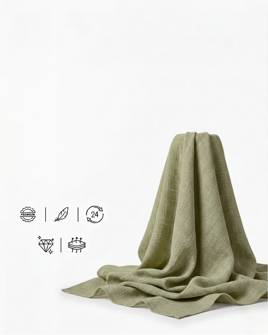 Slub Cotton fabric drape