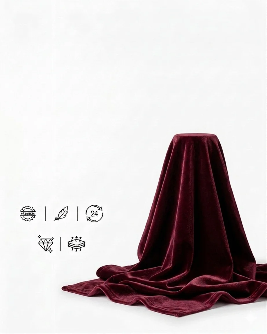 Satin fabric drape