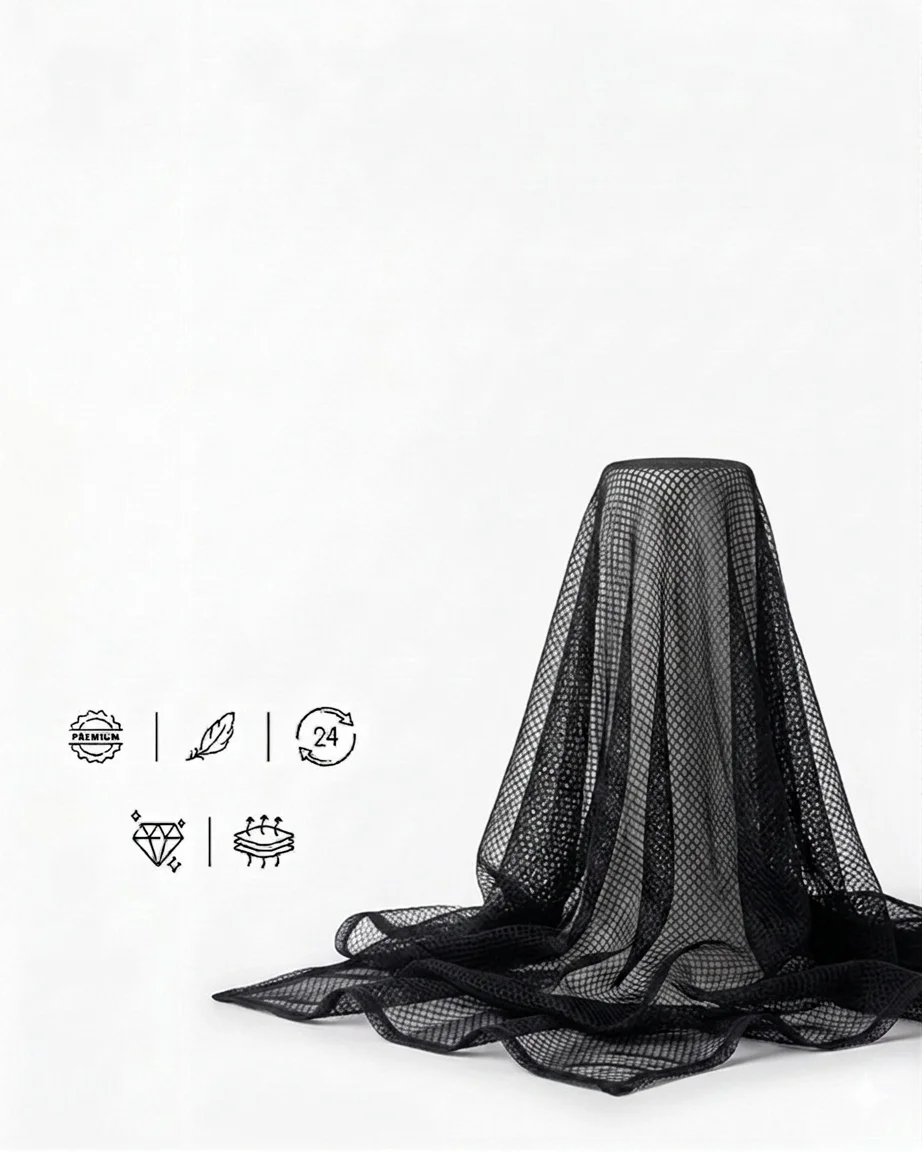 Net / Tulle fabric drape